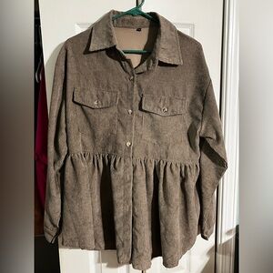 Brown Corduroy Women's Jacket/Shacket